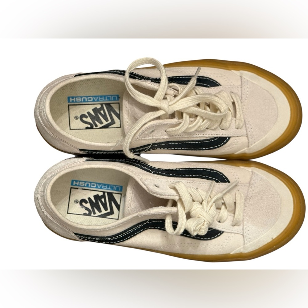 Vans Old Skool 36 Decon SF marshmallow and Navy with a gum sole NWOT - Picture 9 of 14